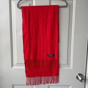 Womens Mens 100% Cashmere Scotland Oversized Scarf Shawl Wrap Solid Red